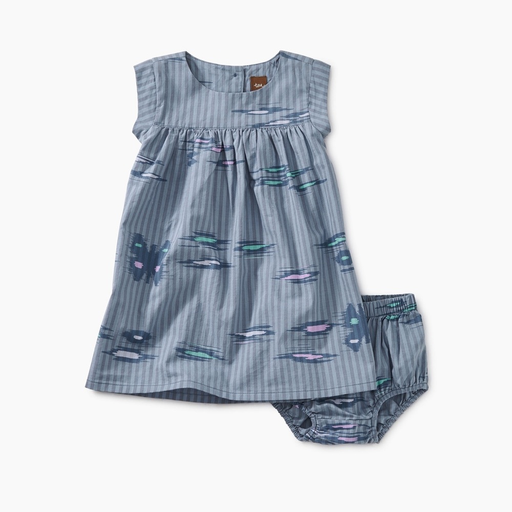 Ikat Striped Baby Dress